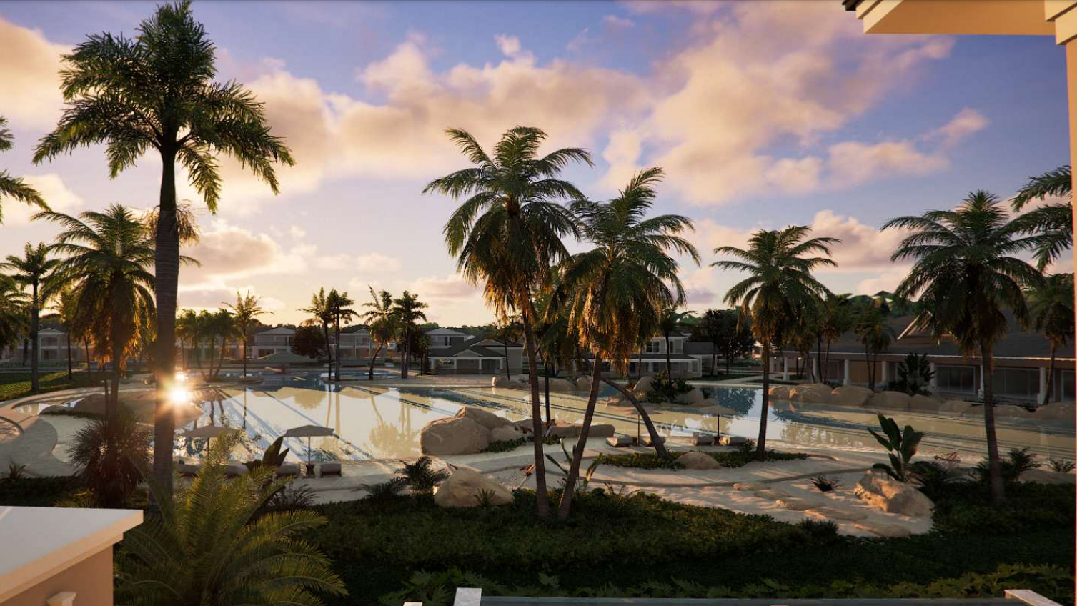 Aerial view of Lake Helen Beach Residences