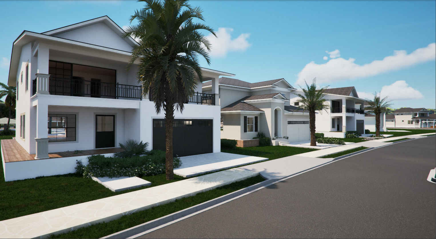 Luxury homes street view